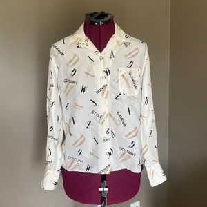 Vintage Liz Claiborne Silk Glamorous Button Down Shirt (Size SP)